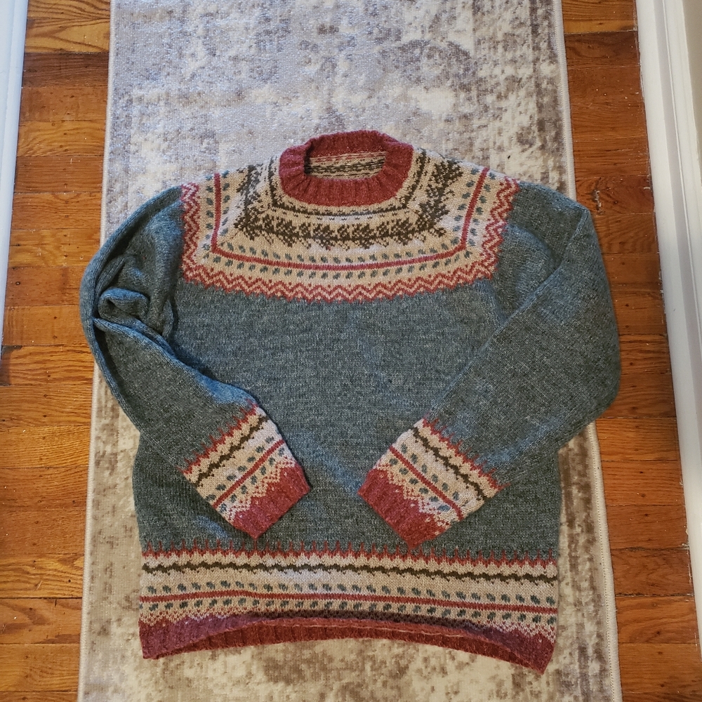 Fair Isle Sweater Turquoise size Small